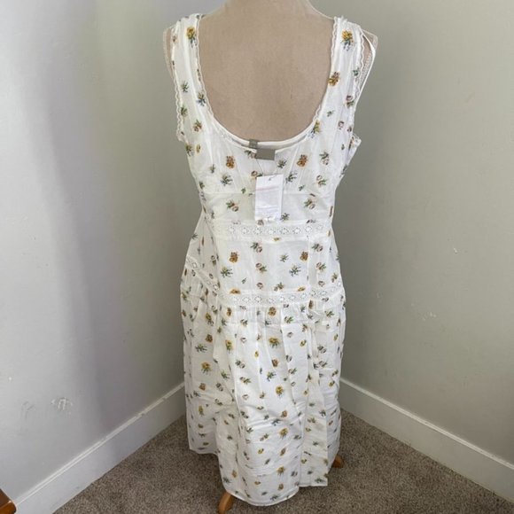 ASOS Design Sleeveless Lace Insert Midi Dress - Picture 4 of 10